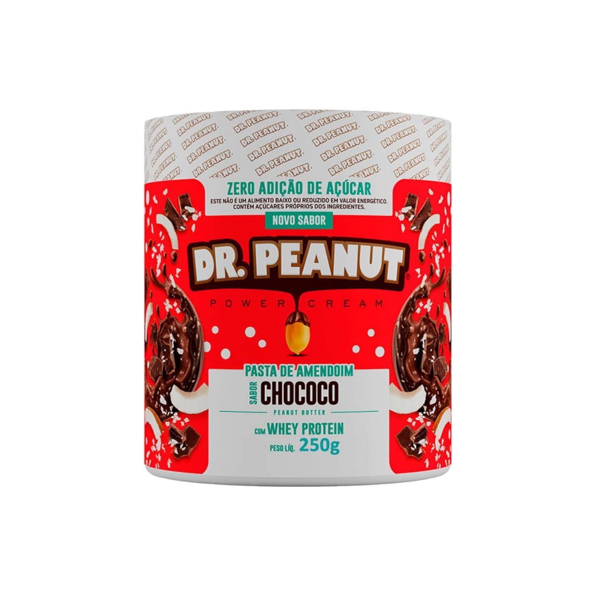 Pasta de Amendoim - 250g Chococo com Whey  - Dr. Peanut*** Data Venc. 30/03/2024