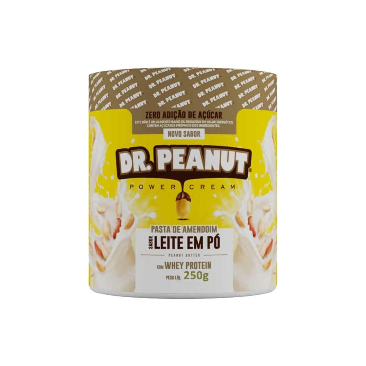 Pasta de Amendoim - 250g Leite em P� com Whey  - Dr. Peanut*** AVARIA NA EMBALAGEM Data Venc. 30/03/2023