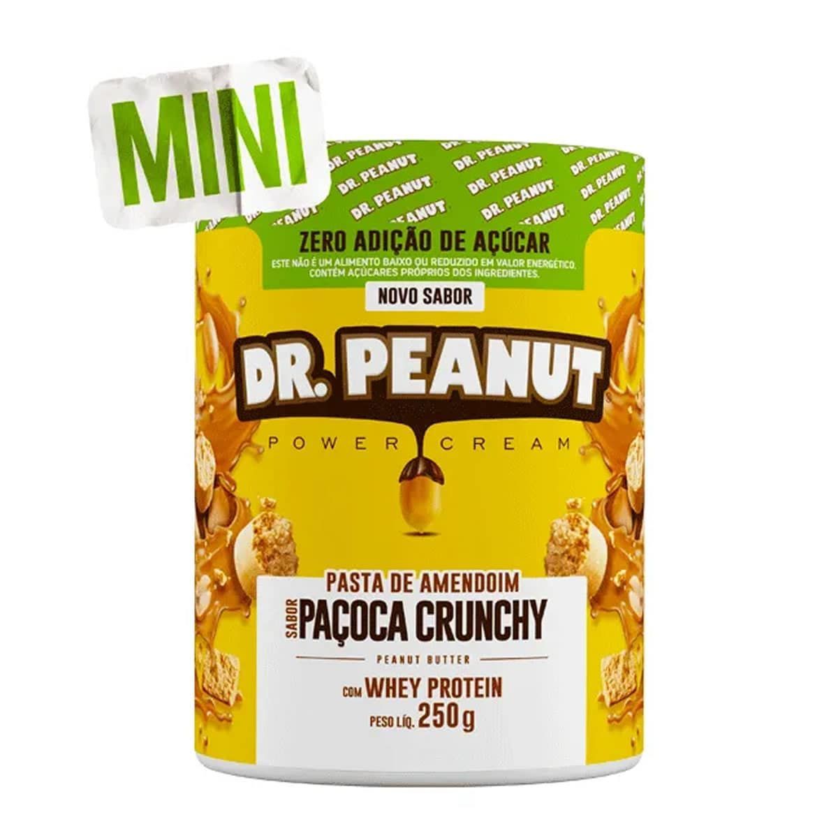 Pasta de Amendoim - 250g Pa�oca Crunchy com Whey Protein - Dr. Peanut*** Data Venc. 28/02/2024