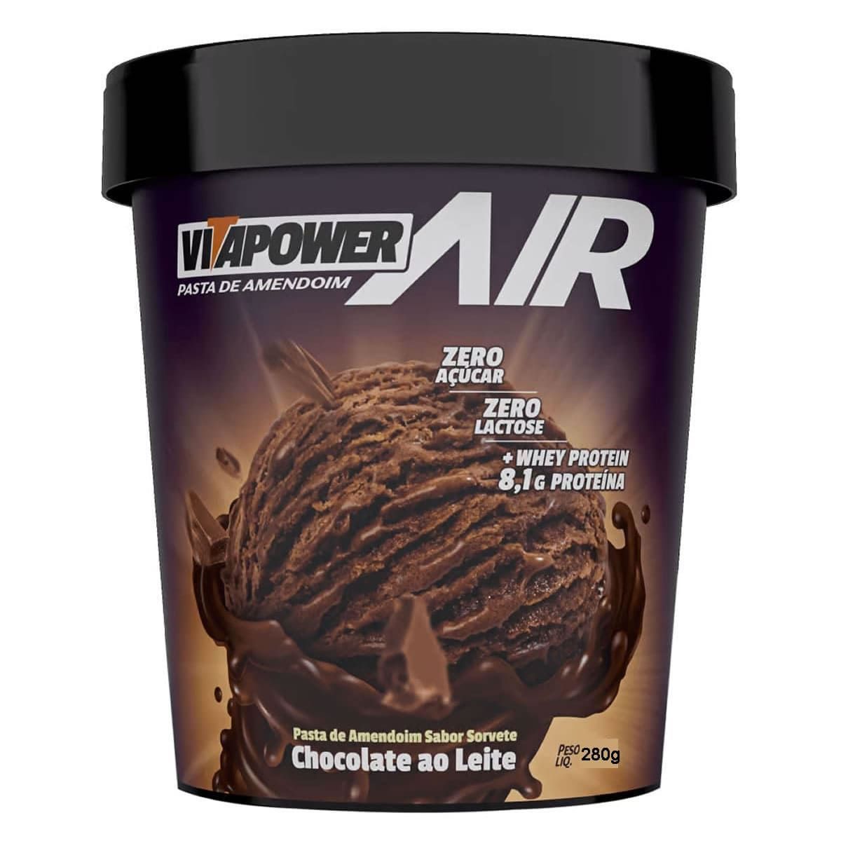 Pasta de Amendoim - 280g Chocolate ao Leite - VitaPower Air
