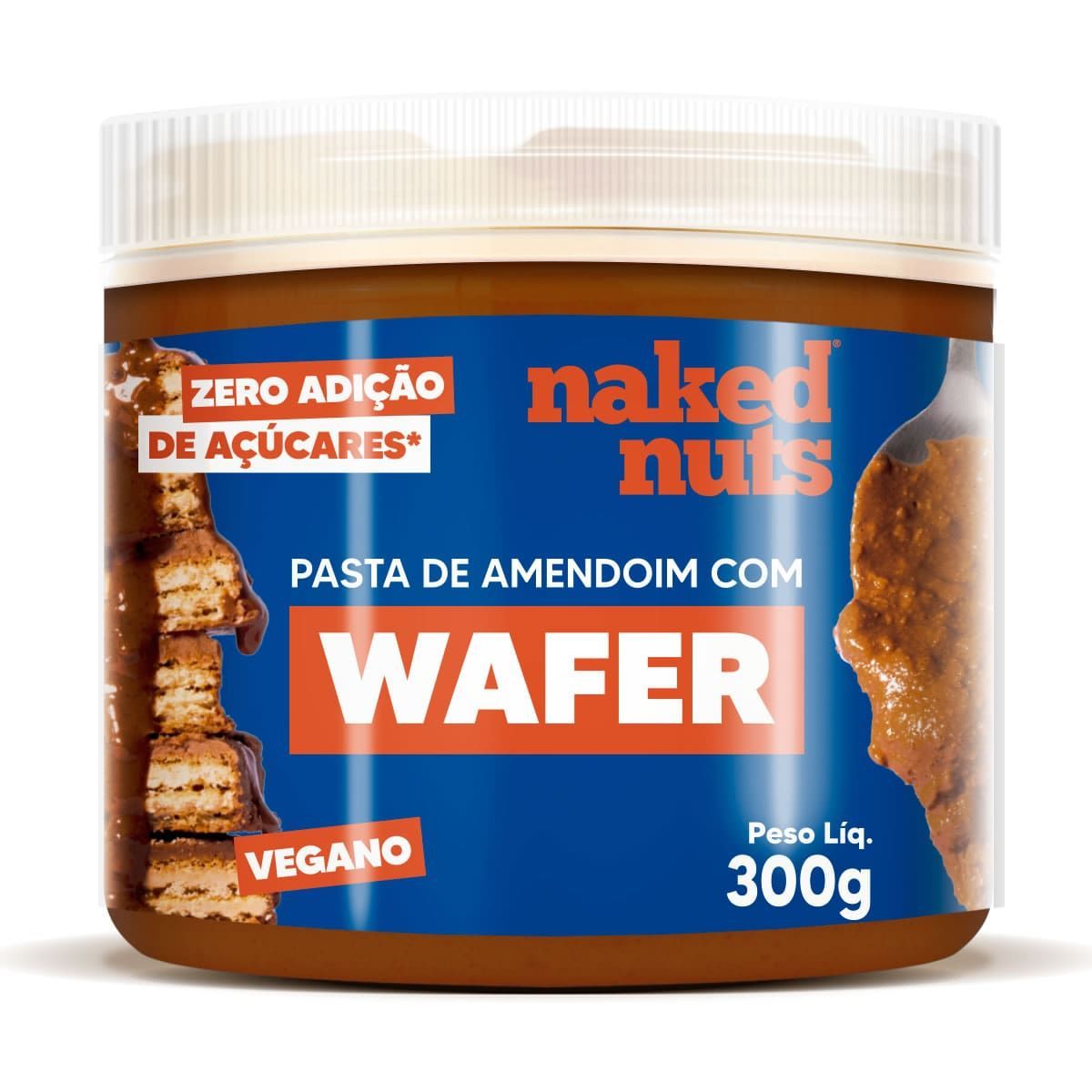 Pasta de Amendoim - 300g Wafer de Chocolate - Naked Nuts