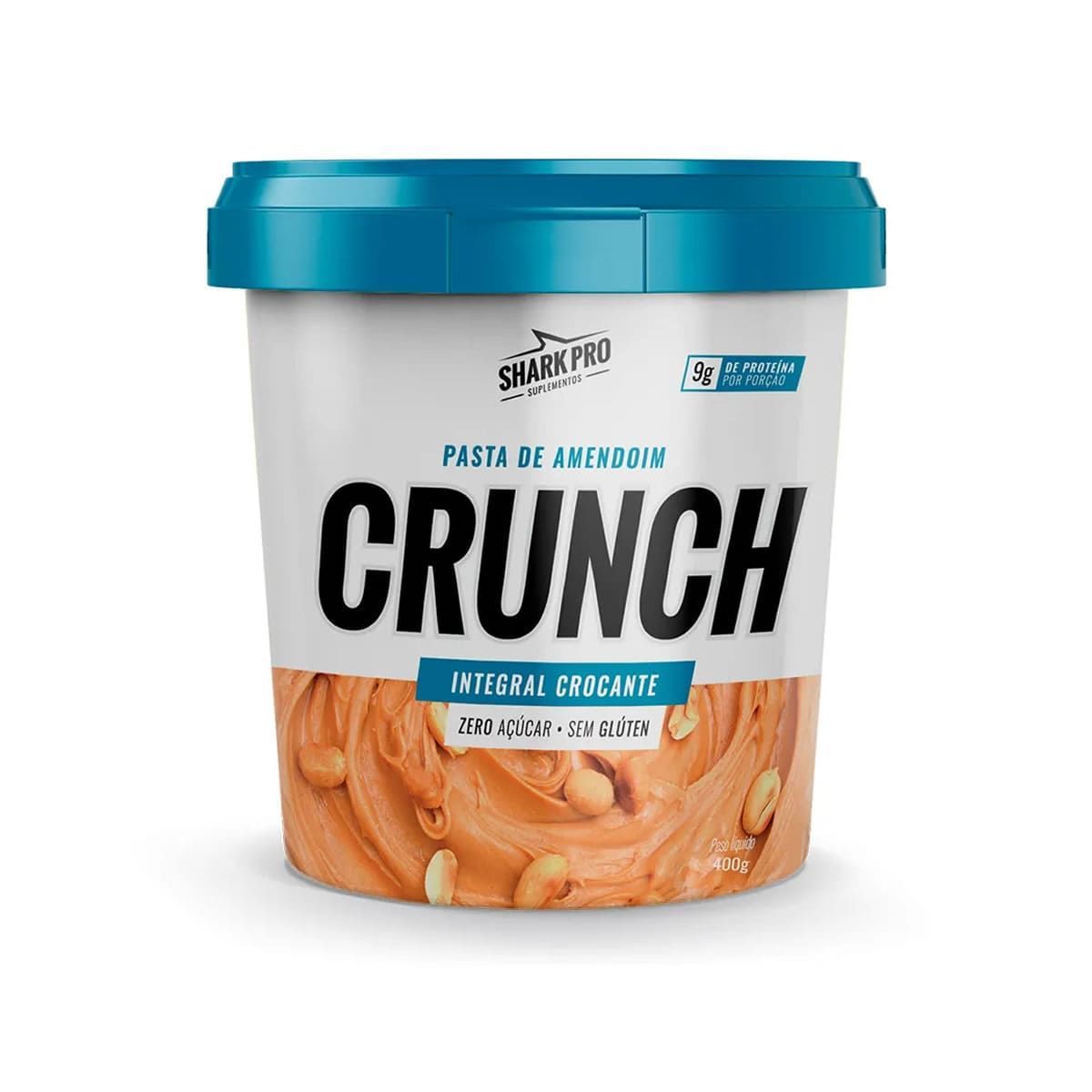 Pasta de Amendoim - 400g Integral Crocante - Shark Pro*** Data Venc. 31/07/2024
