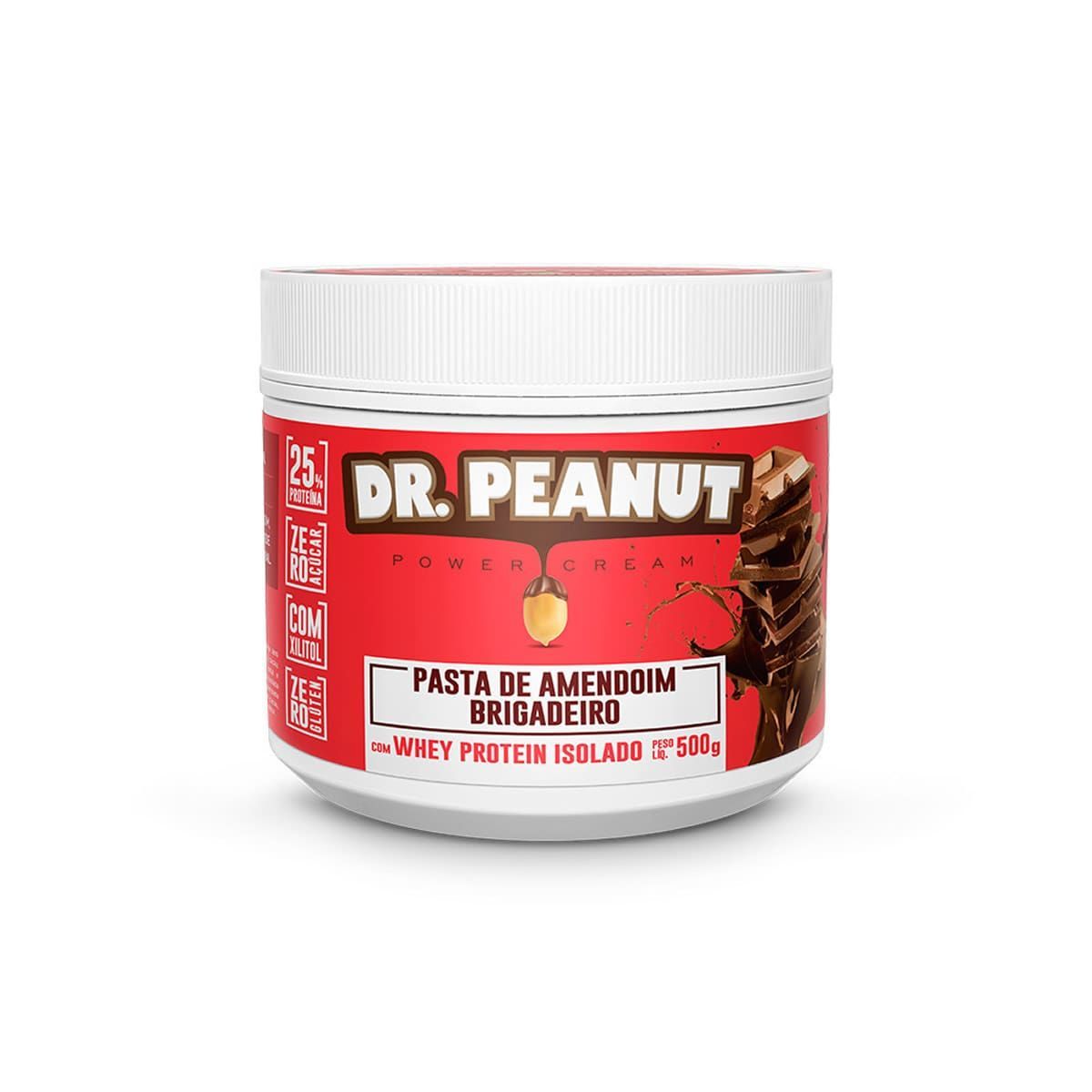 Pasta de Amendoim - 500g Brigadeiro com Whey Isolado - Dr. Peanut