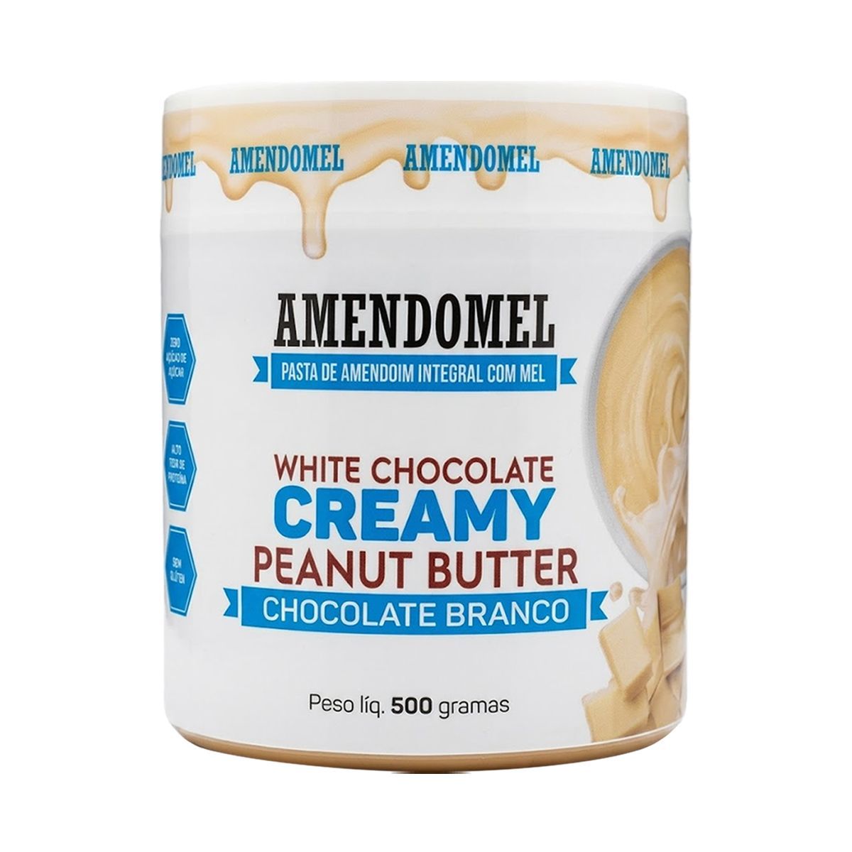 Pasta de Amendoim - 500g Chocolate Branco - AmendoMel