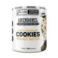 Pasta de Amendoim - 500g Chocolate Branco Com Cookies - AmendoMel