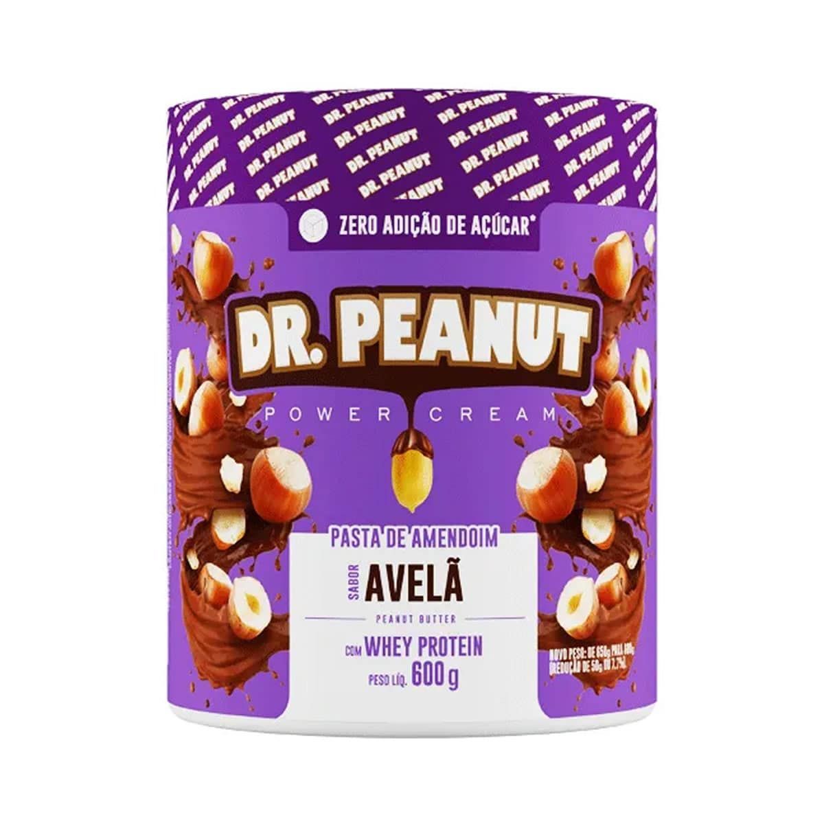 Pasta de Amendoim - 600g Avel� com Whey Protein - Dr. Peanut*** Data Venc. 30/01/2025