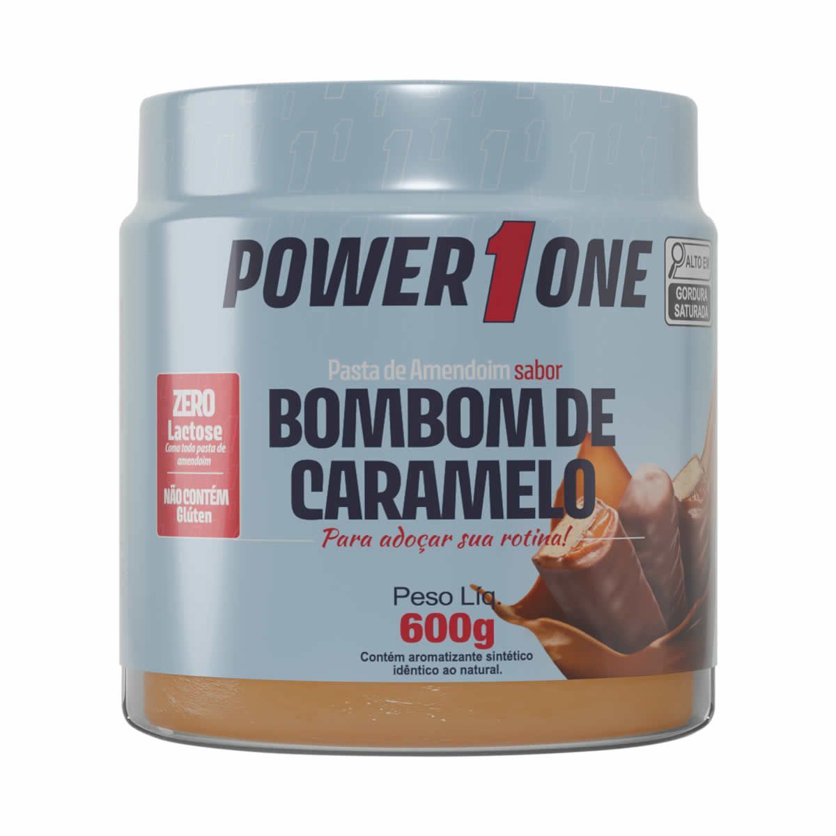 Pasta de Amendoim - 600g Bombom de Caramelo - Power One*** Data Venc. 12/12/2025