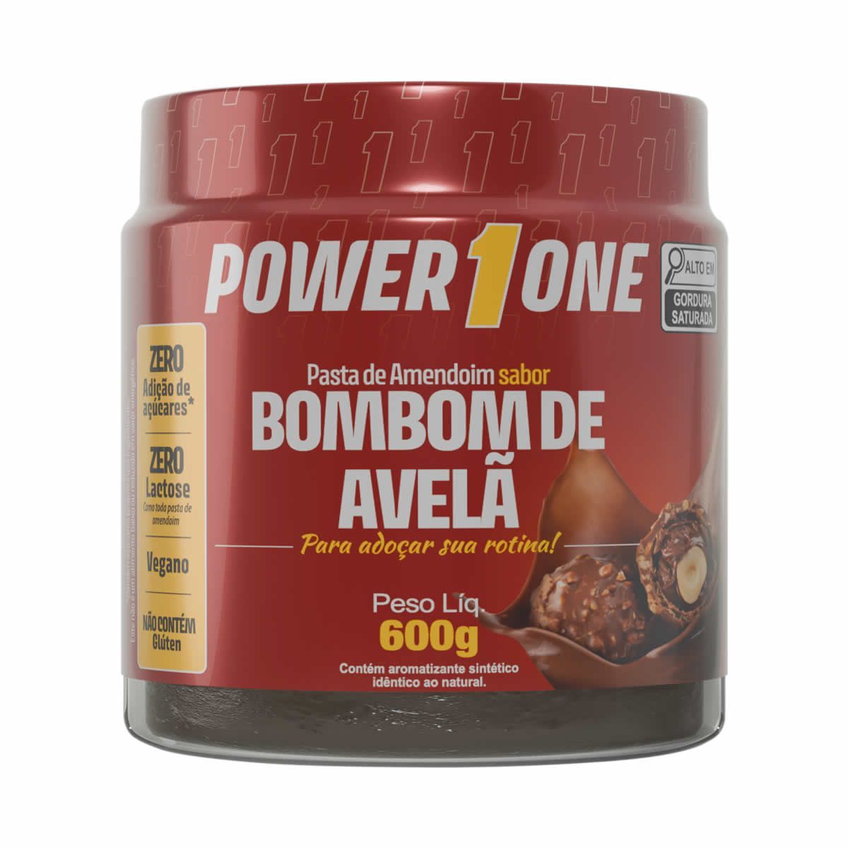 Pasta de Amendoim - 600g Bombom de Avel�  - Power One*** Data Venc. 07/01/2026