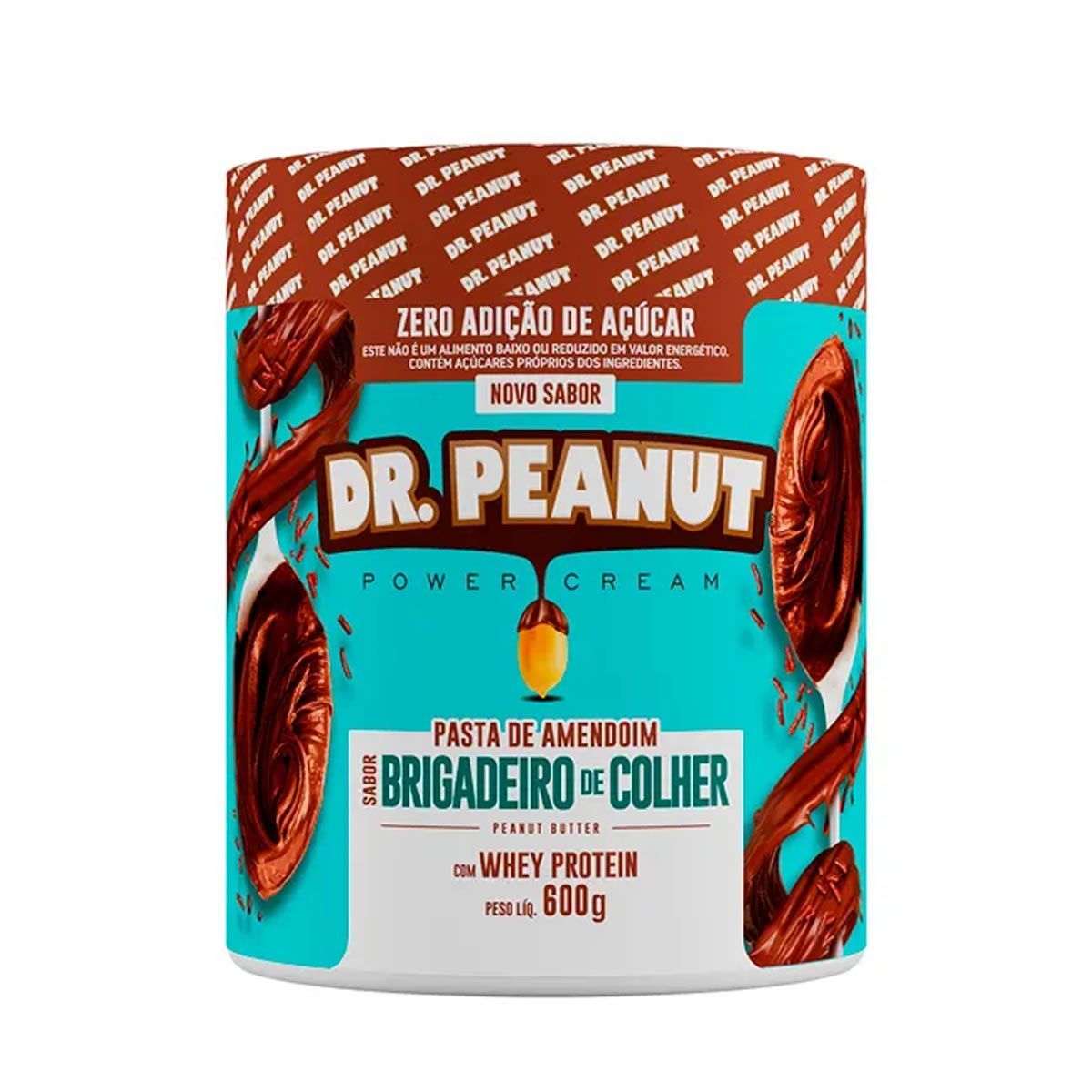 Pasta de Amendoim - 600g Brigadeiro de Colher com Whey Protein - Dr. Peanut*** Data Venc. 30/11/2023