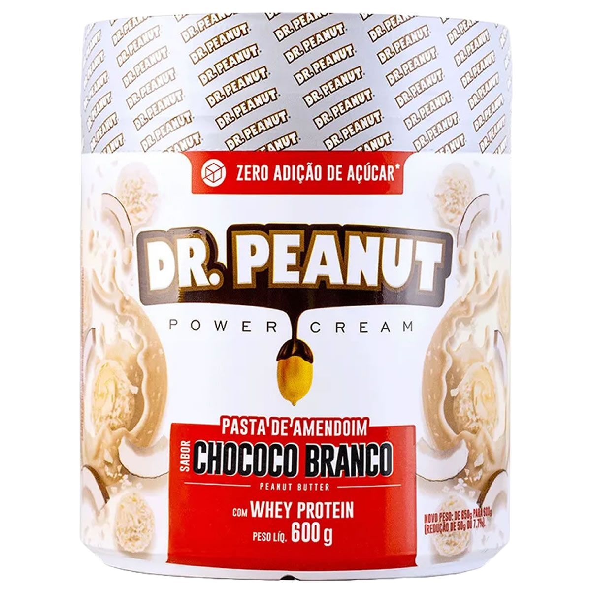 Pasta de Amendoim - 600g Chococo Branco com Whey - Dr. Peanut