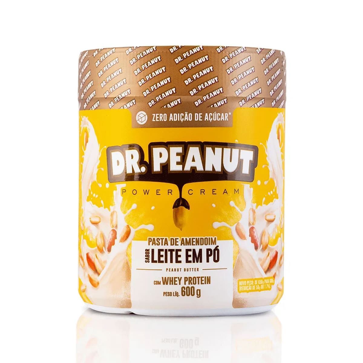 Pasta de Amendoim - 600g Leite em P� com Whey - Dr. Peanut*** Data Venc. 30/07/2025