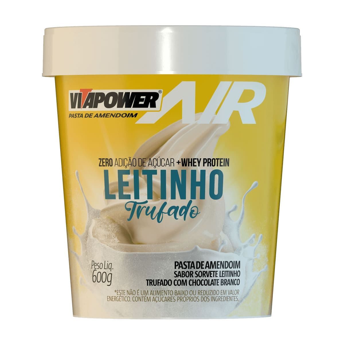 Pasta de Amendoim - 600g Leitinho Trufado - VitaPower Air