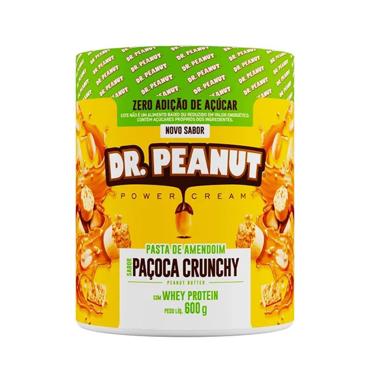 Pasta de Amendoim - 600g Pa�oca Crunchy com Whey Protein - Dr. Peanut*** Data Venc. 30/05/2025