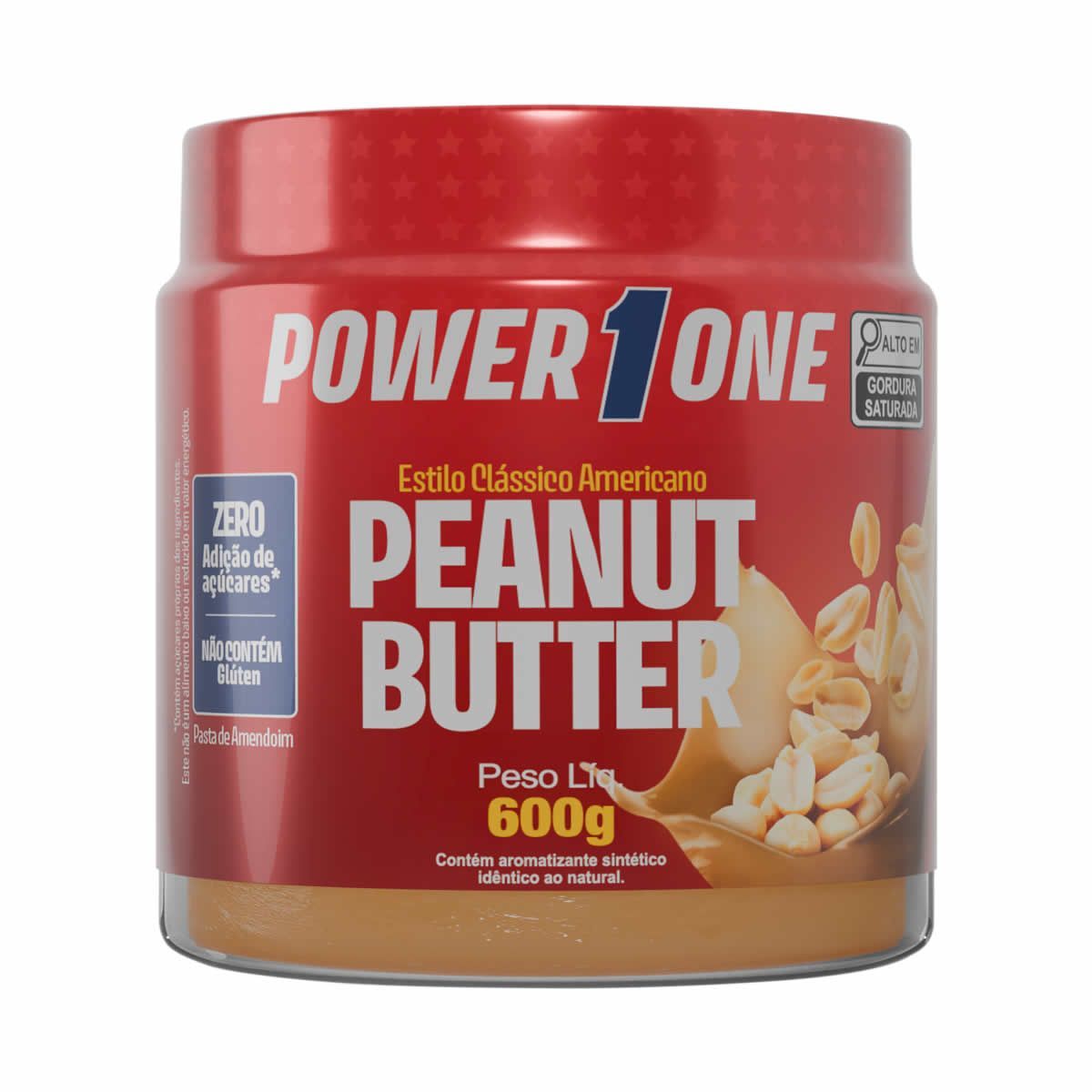 Pasta de Amendoim - 600g Peanut Butter - Power One