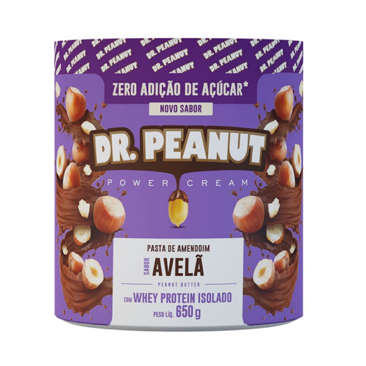 Pasta de Amendoim - 650g Avel� com Whey Isolado - Dr. Peanut*** EMBALAGEM AVARIADA ***Data Venc. 30/04/2022