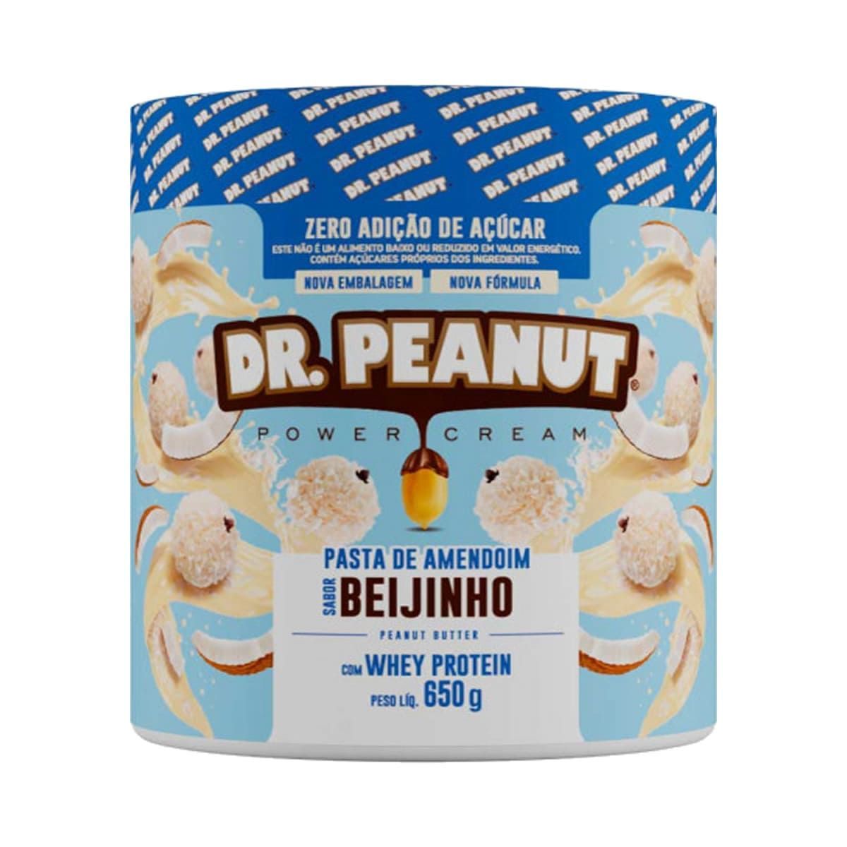 Pasta de Amendoim - 650g Beijinho com Whey - Dr. Peanut