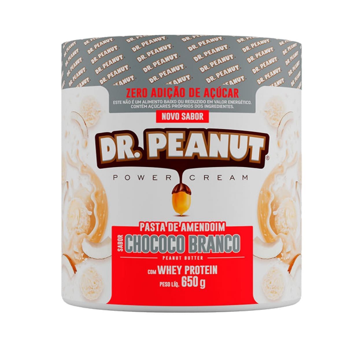 Pasta de Amendoim - 650g Chococo Branco com Whey - Dr. Peanut*** Data Venc. 30/10/2023