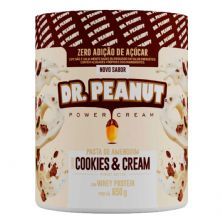 Pasta de Amendoim - 650g Cookies and Cream com Whey Protein - Dr. Peanut