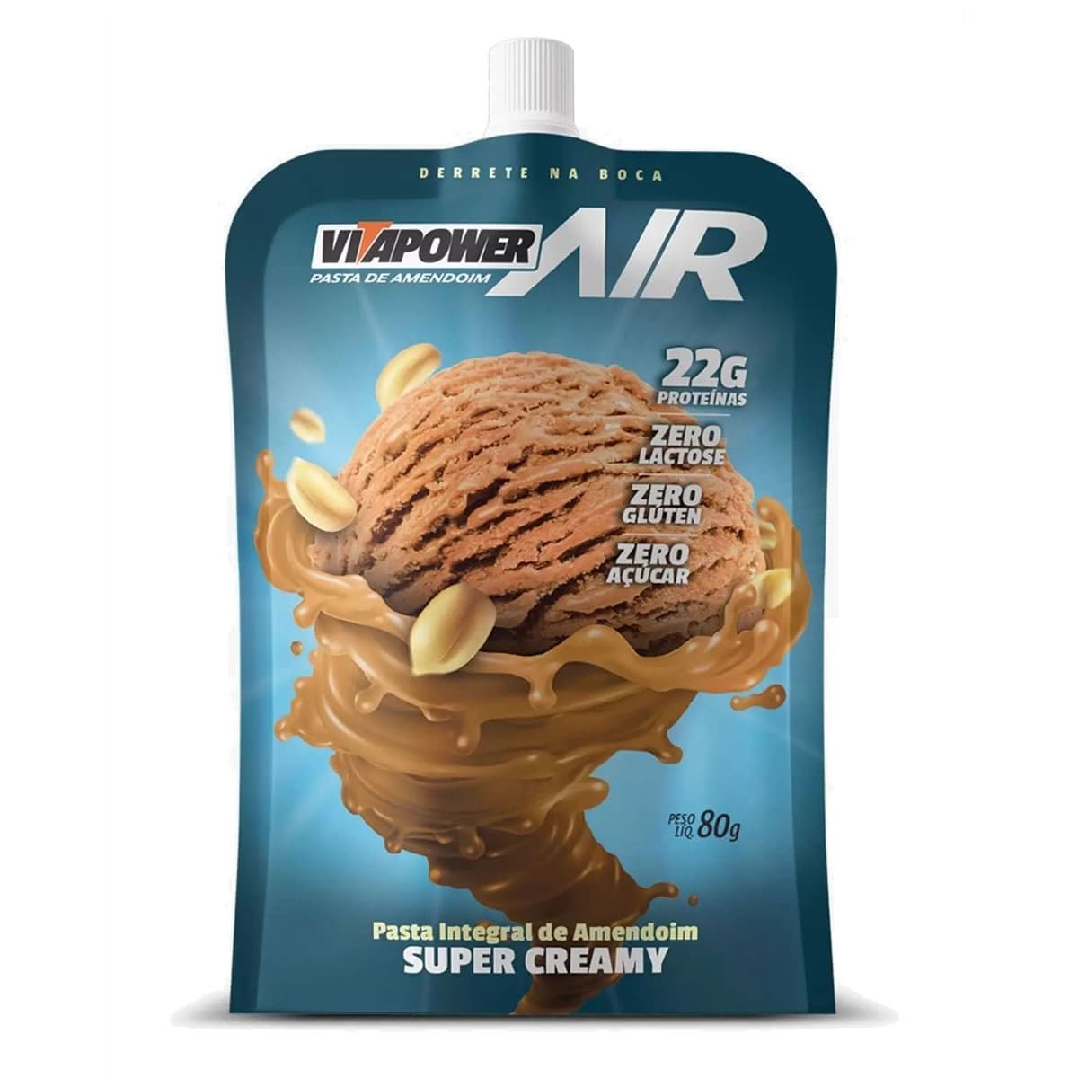 Pasta de Amendoim - 80g Pouch Super Creamy - VitaPower Air*** Data Venc. 30/5/23