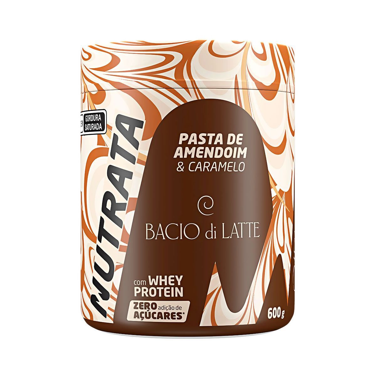 Pasta de Amendoim Bacio di Latte - 600g Caramelo Salgado - Nutrata