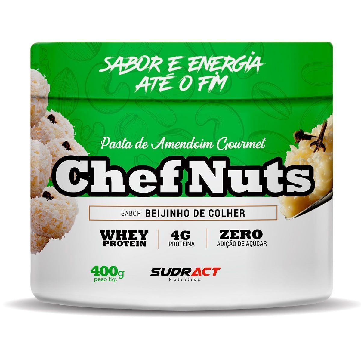 Pasta de Amendoim Chef Nuts - 400g Beijinho de Colher - Sudract Nutrition