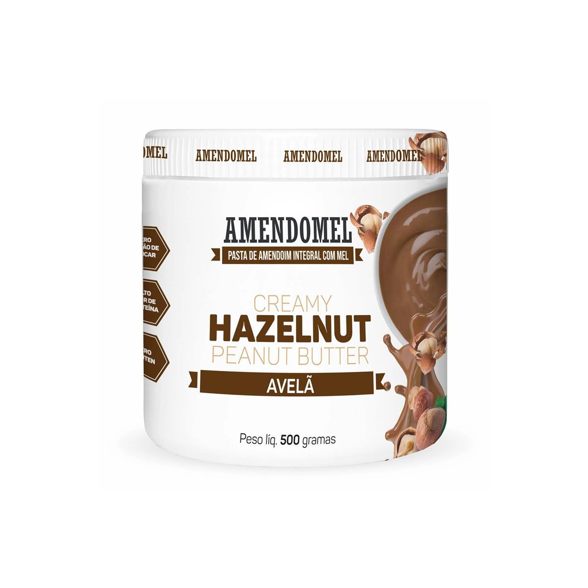 Pasta de Amendoim - 500g Chocolate Branco Cacau c/ Avel� - AmendoMel