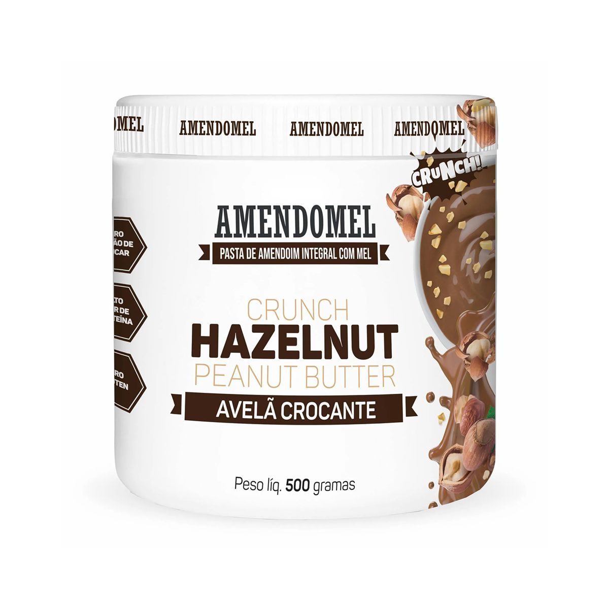 Pasta de Amendoim - 500g Cacau c/ Avel� Crocante - AmendoMel*** Data Venc. 19/05/2025