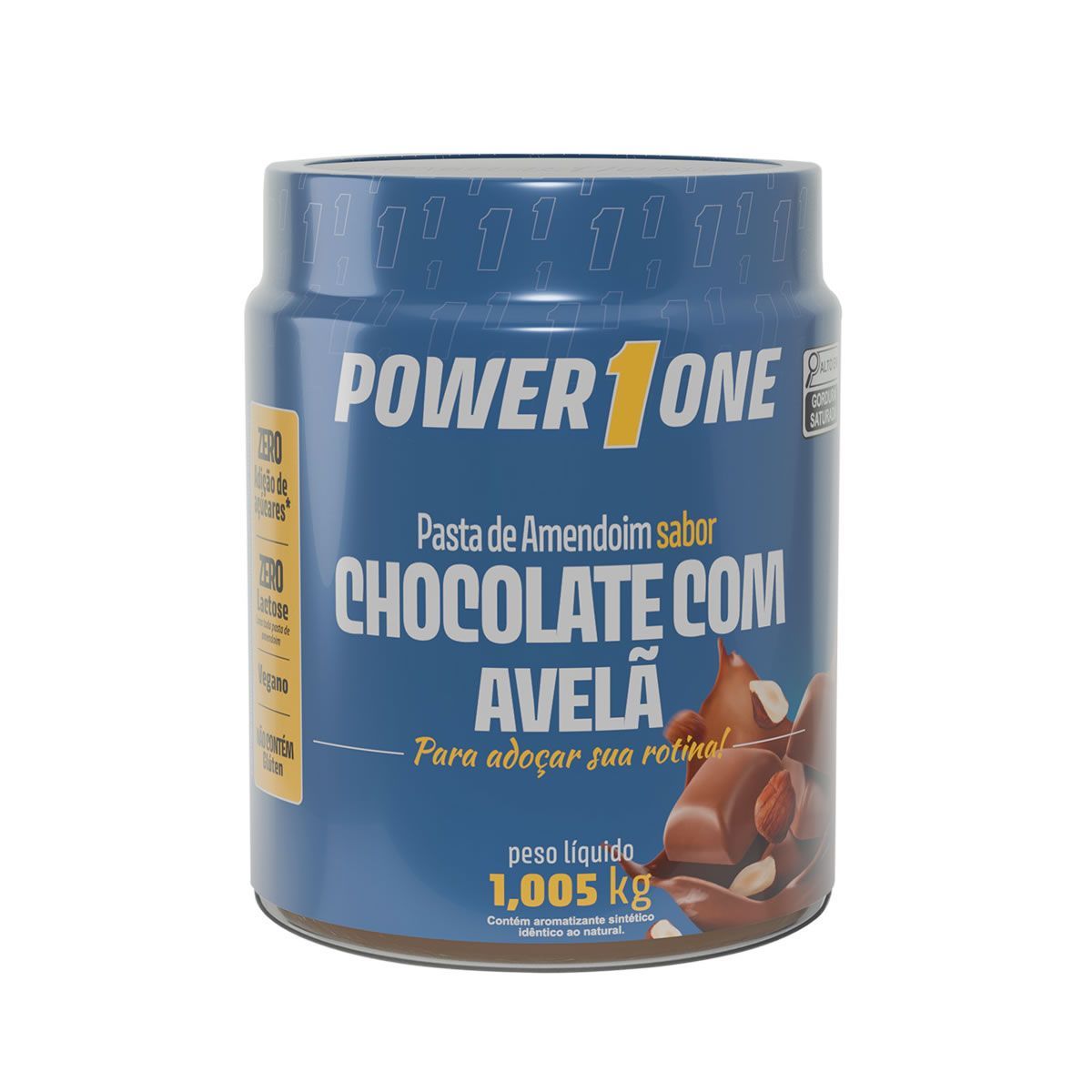 Pasta de Amendoim Chocolate com Avel� - 1005g - Power One