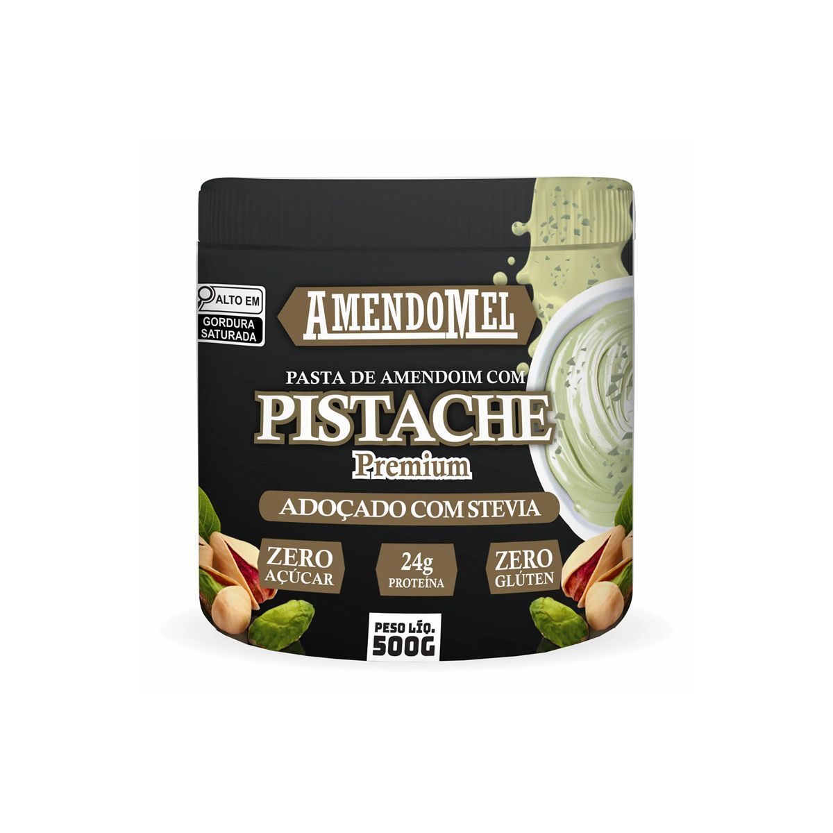 Pasta de Amendoim Com Pistache - 500g - AmendoMel