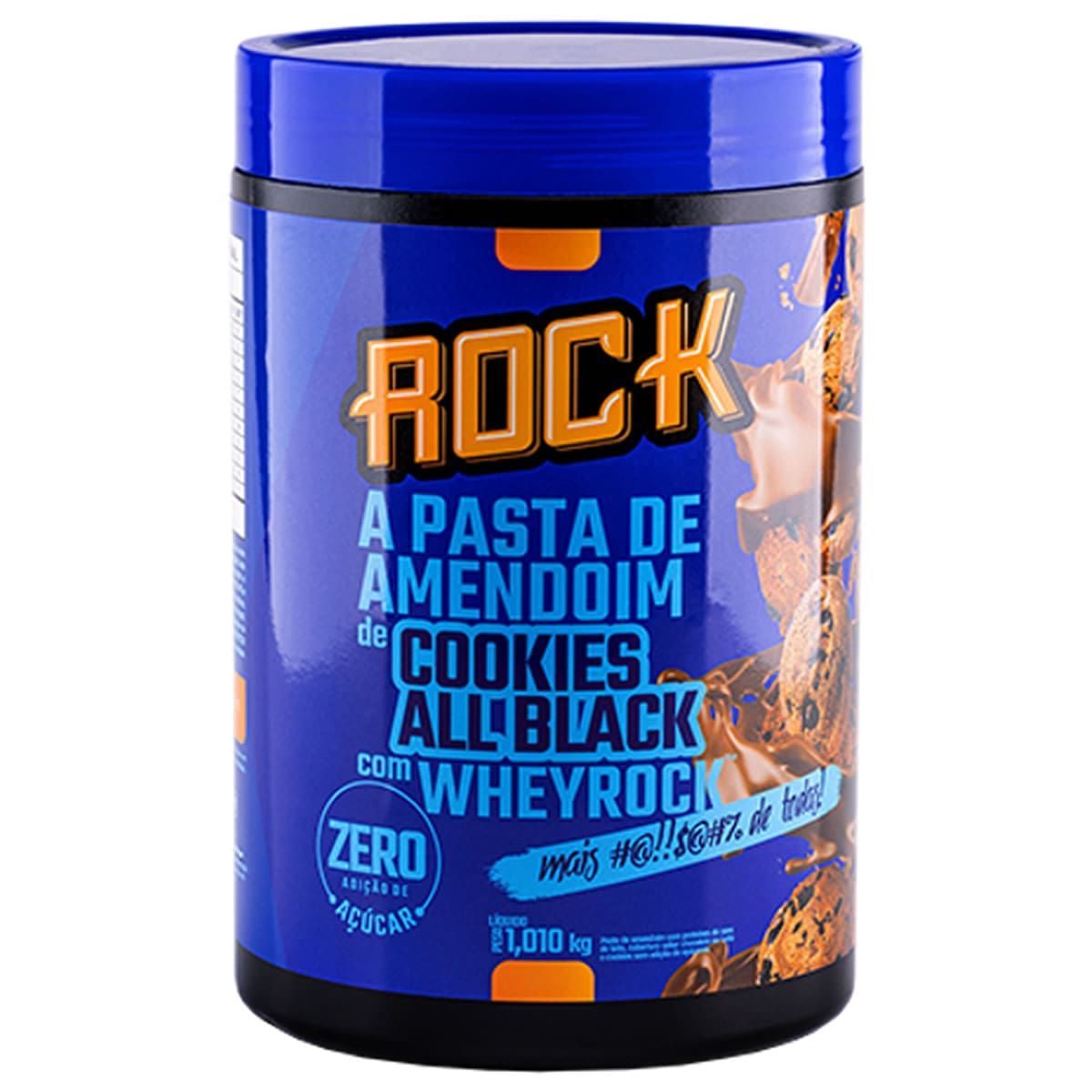 Pasta de Amendoim com Whey - 1000g Cookies All Black - Rock Peanut