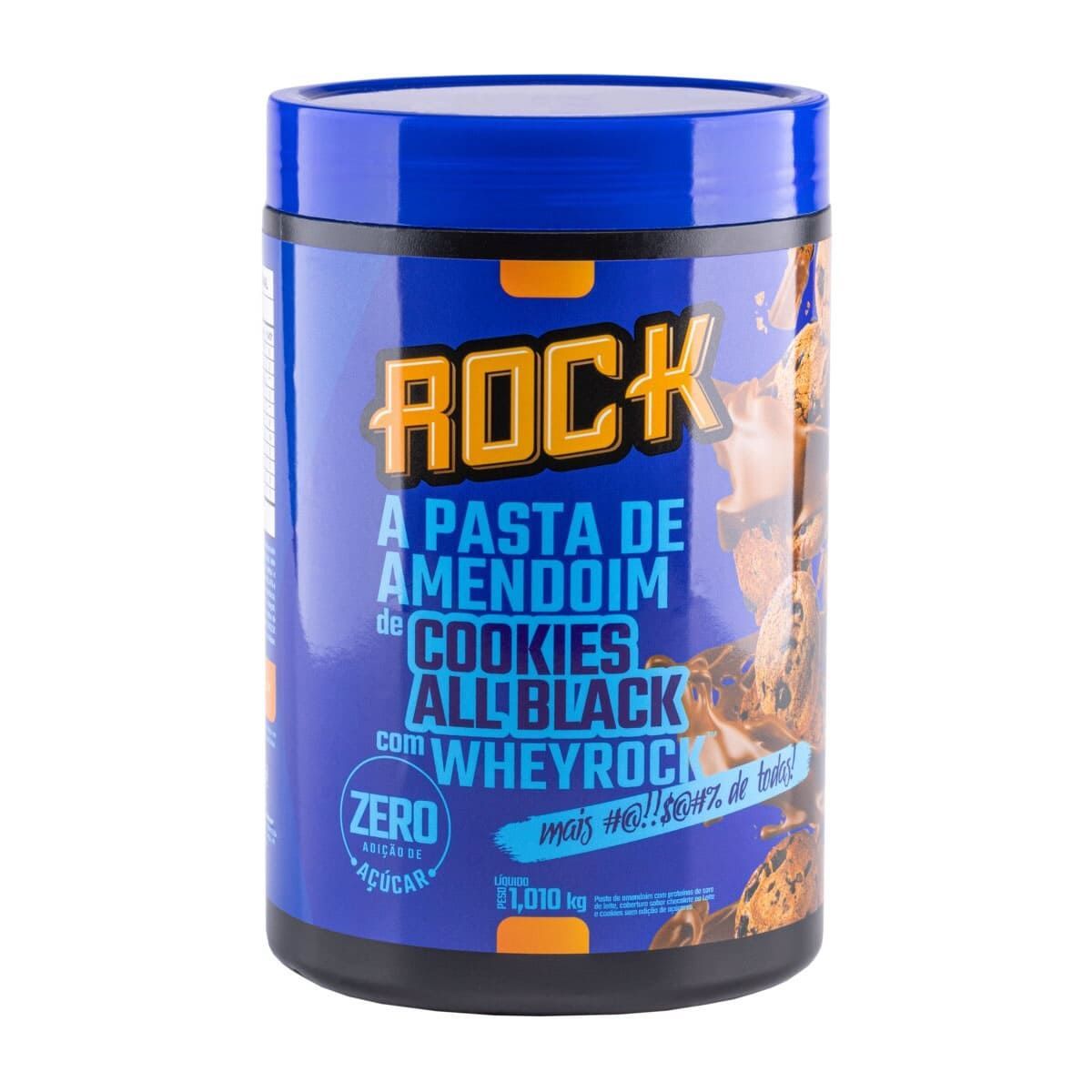Pasta de Amendoim com Whey - 1000g Cookies All Black - Rock Peanut