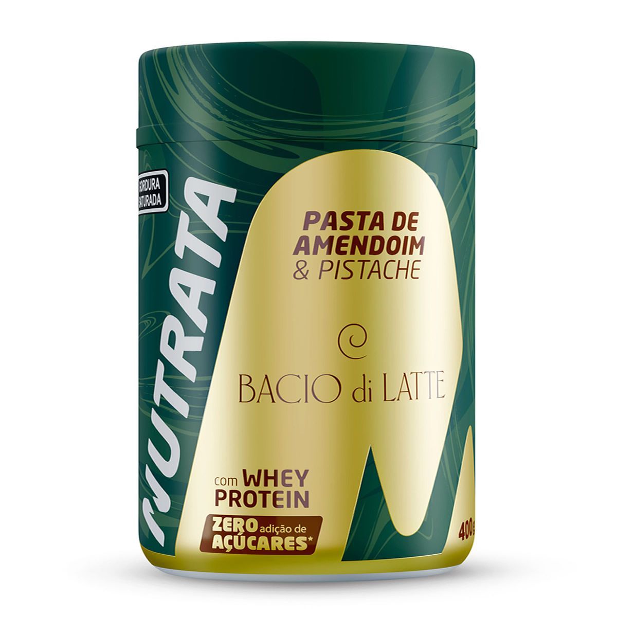 Pasta de Amendoim com Whey - 400g Pistache - Nutrata
