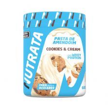 Pasta de Amendoim com Whey - 600g Cookies & Cream - Nutrata