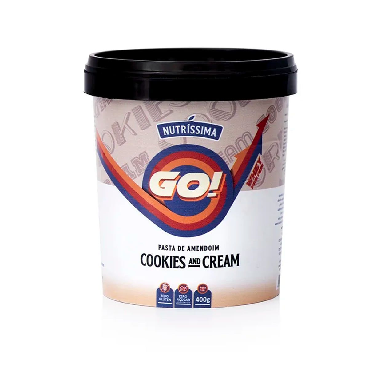 Pasta de Amendoim Go! - 400g Cookies And Cream - Nutr�ssima*** Data Venc. 14/10/2023