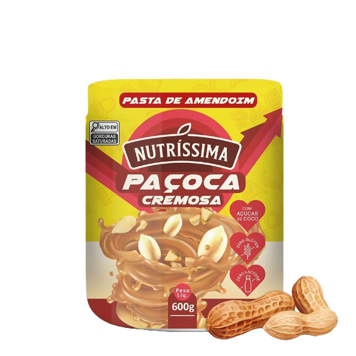Pasta de Amendoim  - 600g Pa�oca Cremosa - Nutr�ssima*** Data Venc. 20/12/2025