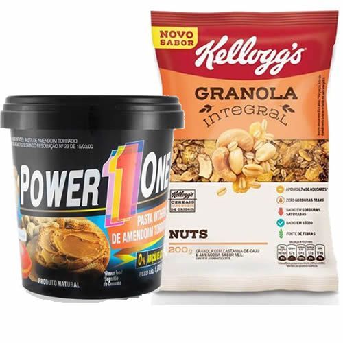 Pasta de Amendoim Integral 1000g + Granola Integral 200g Nuts - Kellogg�s