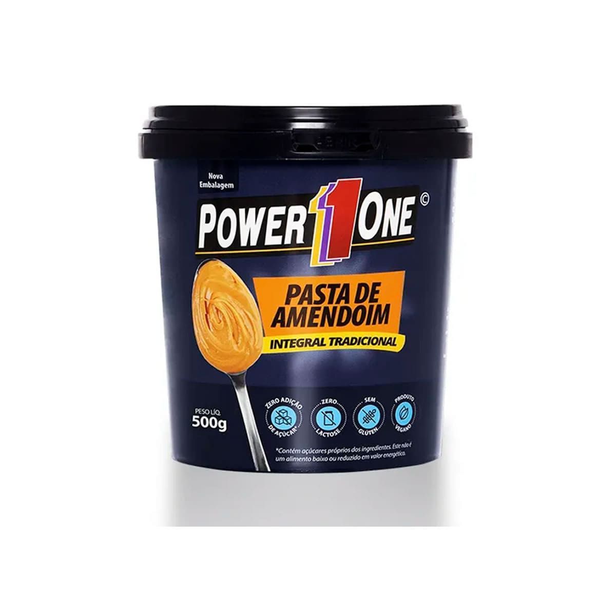 Pasta de Amendoim Integral - 500g - Power One*** Data Venc. 01/03/2024