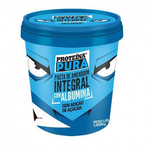 Pasta de Amendoim Integral Com Albumina - 1005g  - Prote�na Pura