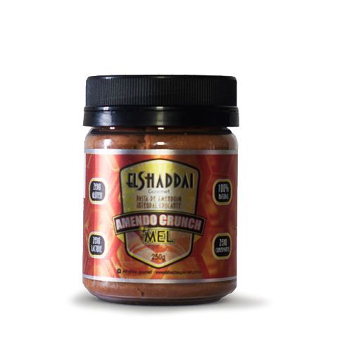 Pasta de Amendoim Integral Crocante com Mel 250g - El Shaddai Gourmet
