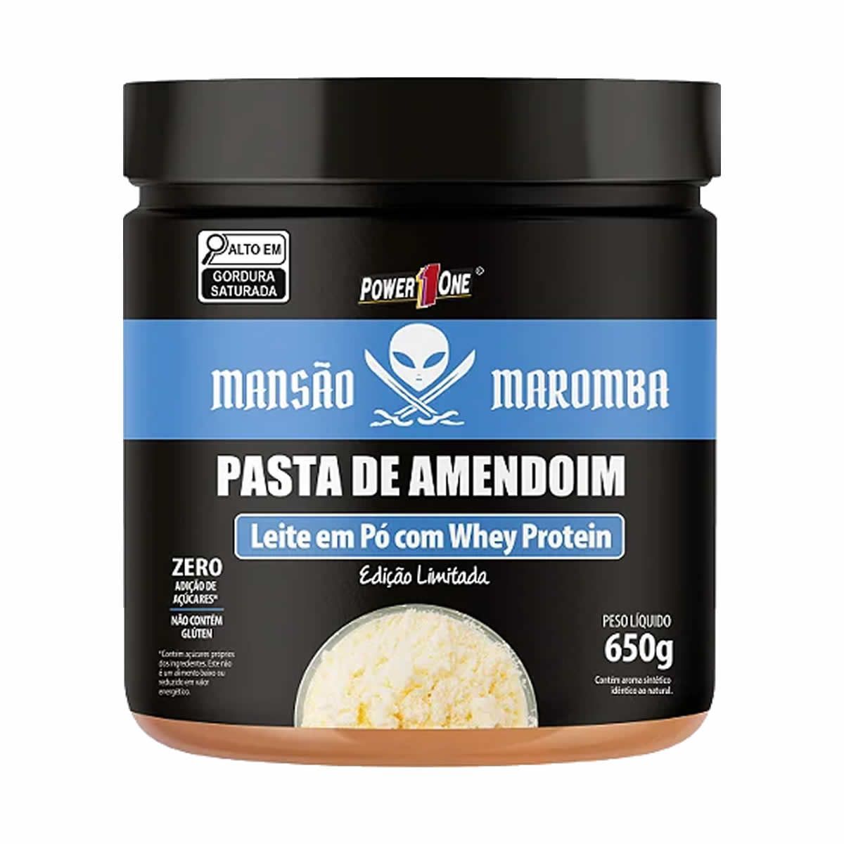 Pasta de Amendoim Mans�o Maromba - 650g Leite em P� com Whey - Power One