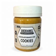 Pasta de Amendoim - 260g Chocolate Branco Com Cookies - Amendomel