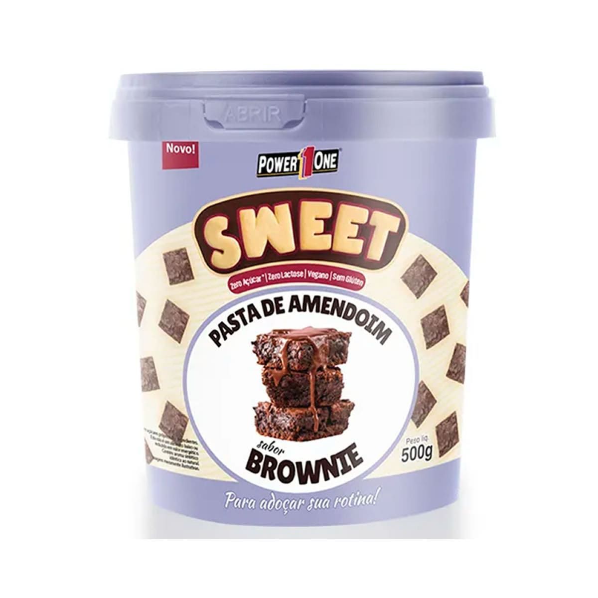 Pasta de Amendoim Sweet - 500g Brownie - Power One*** Data Venc. 11/4/23