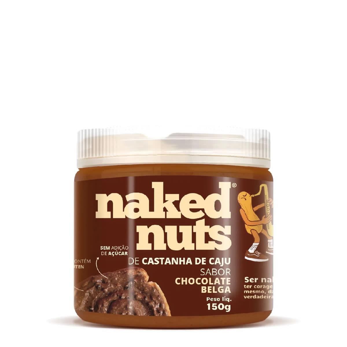 Pasta de Castanha de Caju - 150g Chocolate Belga Crocante - Naked Nuts*** Data Venc. 18/06/2025
