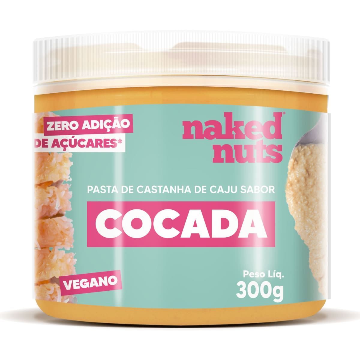 Pasta de Castanha de Caju - 300g Cocada - Naked Nuts*** Data Venc. 26/02/2024