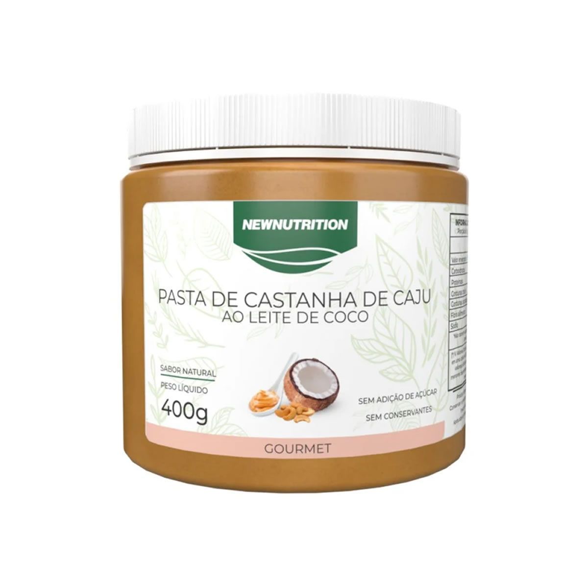 Pasta de Castanha de Caju ao leite de Coco  - 400g Natural - Newnutrition
