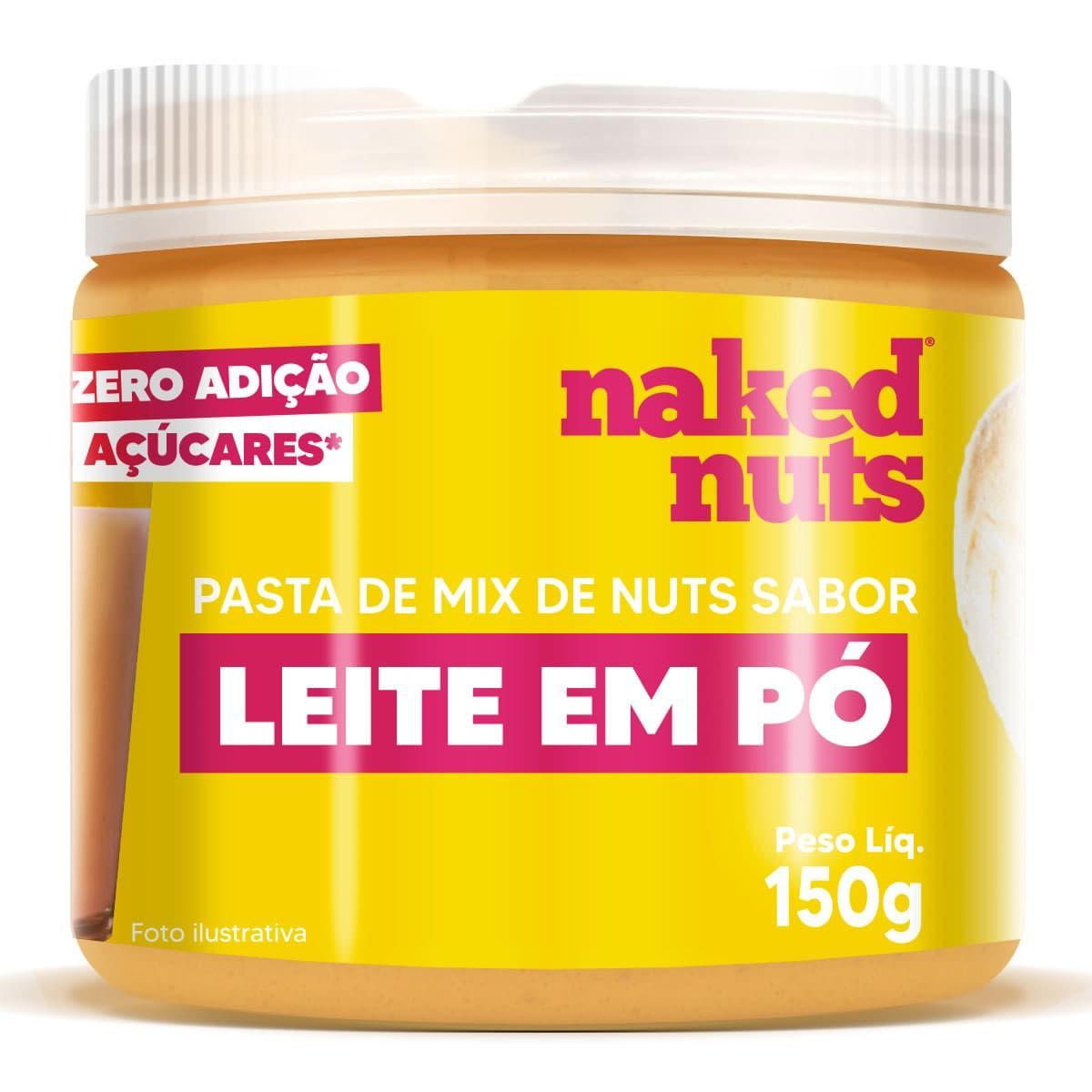 Pasta de Mix de Nuts - 150g Leite em P� - Naked Nuts*** Data Venc. 15/04/2024