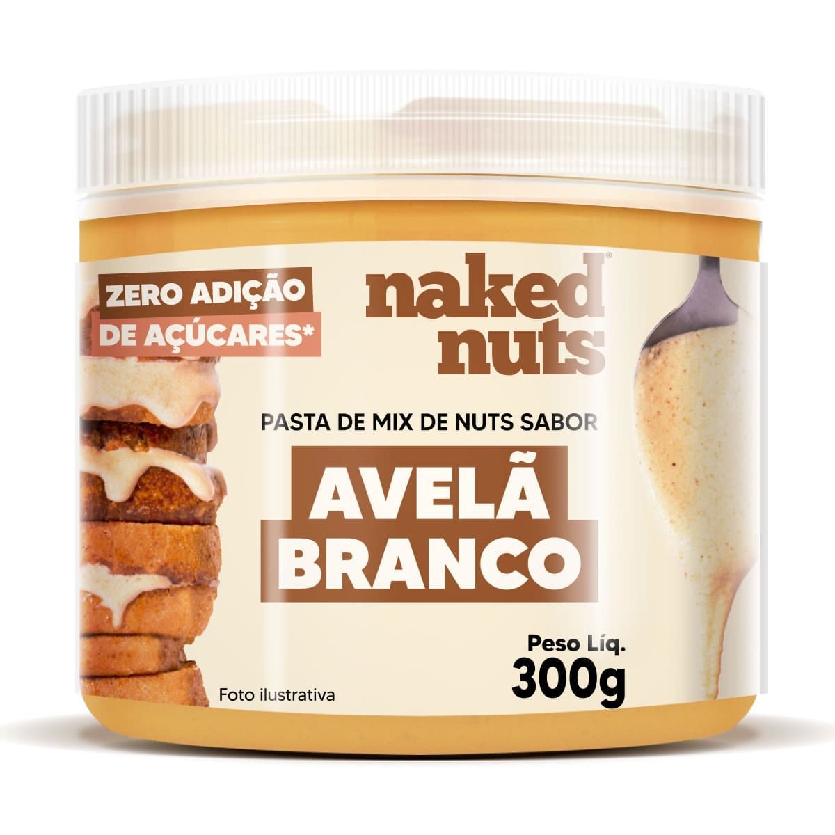 Pasta de Mix de Nuts - 300g Avel� Branco - Naked Nuts*** Data Venc. 17/03/2024