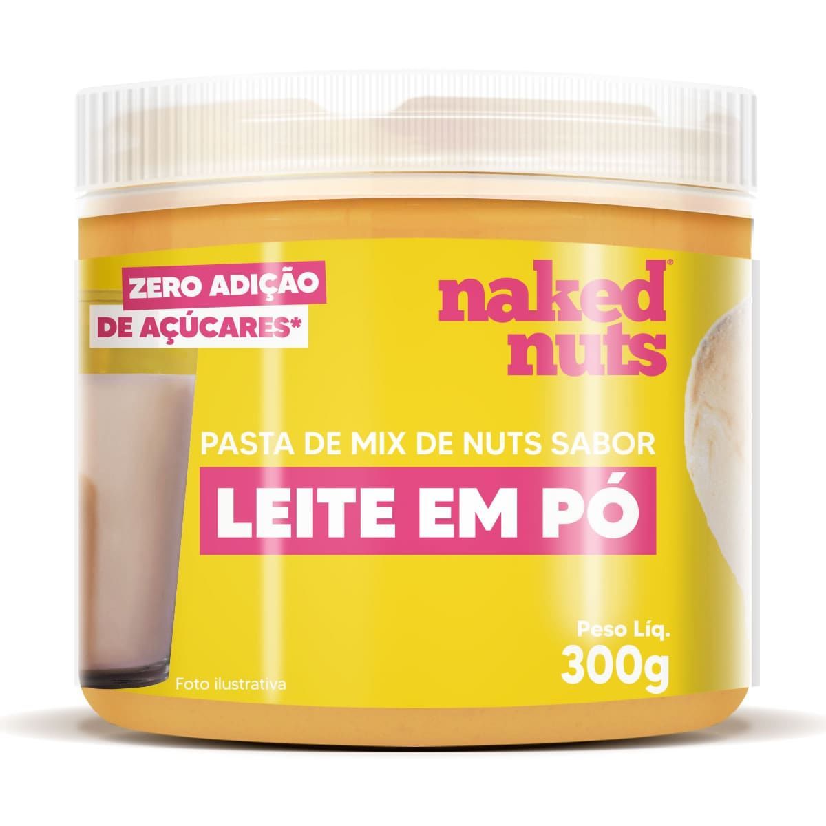 Pasta de Mix de Nuts - 300g Leite em P� - Naked Nuts*** Data Venc. 23/06/2025