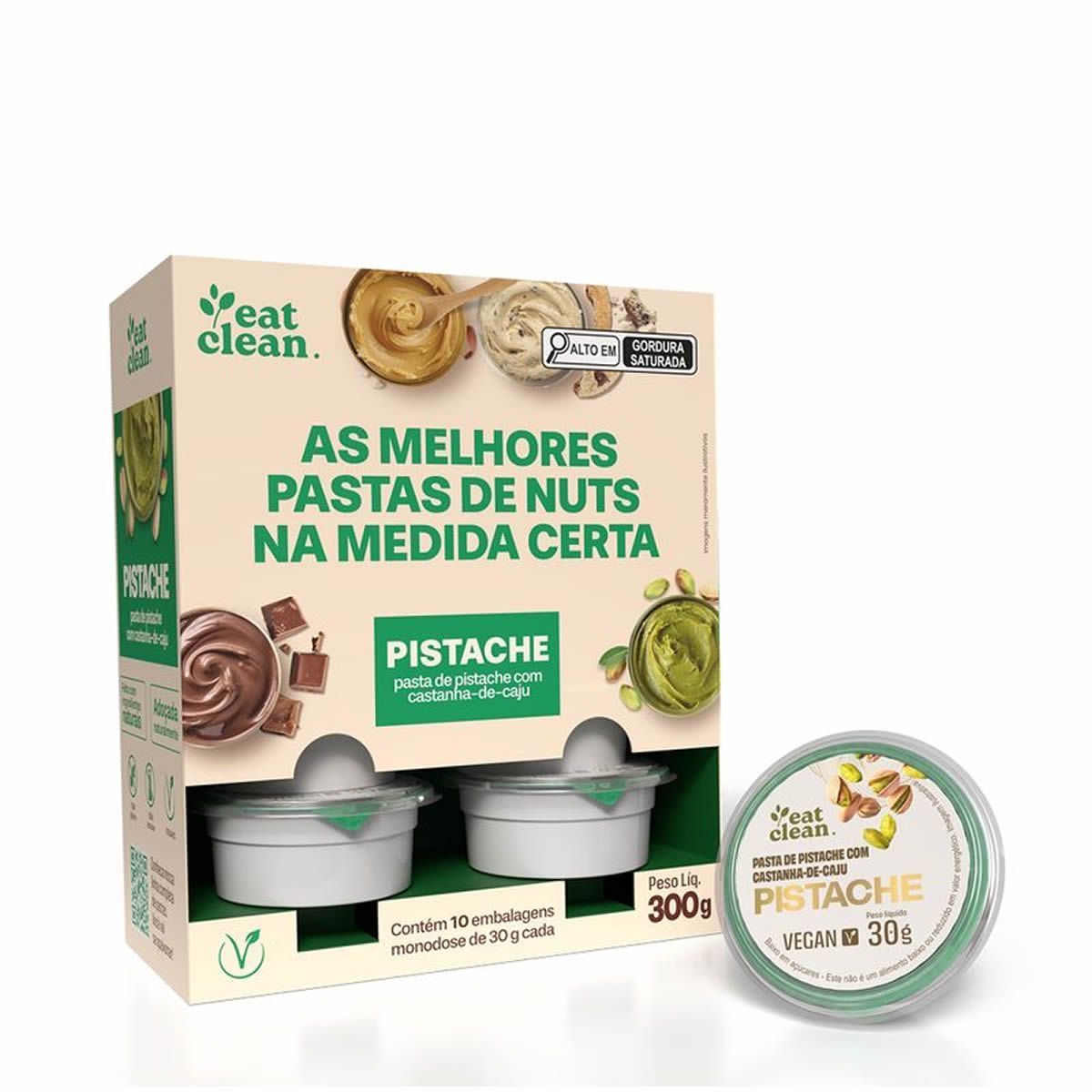 Pasta de Pistache Com Castanha de Caj� - 10 unidades de 30g  Pistache - Eat Clean