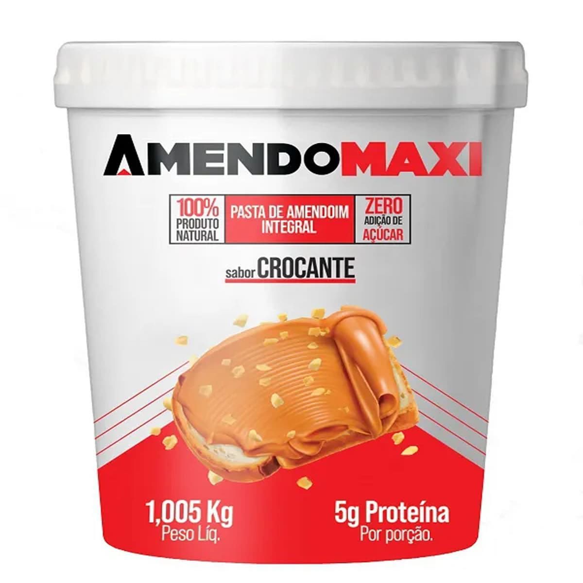 Pasta Integral de Amendoim - 1005g Amendoim Crocante - AmendoMaxi***EMBALAGEM ESTOURADA Data Venc. 26/12/2022
